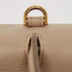 Pre Owned Celine Beige Leather Mini Belt Top Handle Bag
