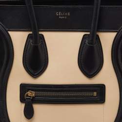 Celine Tri Color Leather Micro Luggage Tote