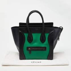 Celine Tricolor Leather Mini Luggage Tote