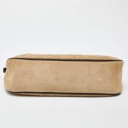 Pre Owned Celine Beige/Brown  Embossed Suede Ava Bag