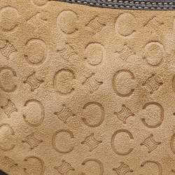 Pre Owned Celine Beige/Brown  Embossed Suede Ava Bag