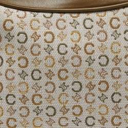 Pre Owned Celine Tri Color Macadam Canvas and Leather Vintage Shoulder Bag