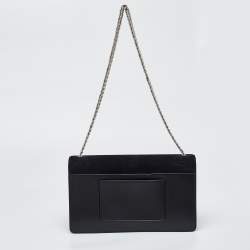 Pre Owned Celine Black Suede and Leather Medium Case Chain Flap Shoulder Bag