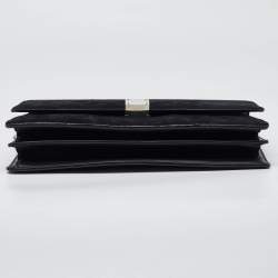 Pre Owned Celine Black Suede and Leather Medium Case Chain Flap Shoulder Bag