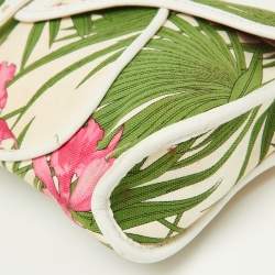Pre Owned Celine Multicolor Tropical Print Canvas and Leather Shoulder Bag