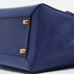 Celine Blue Leather Mini Belt Top Handle Bag