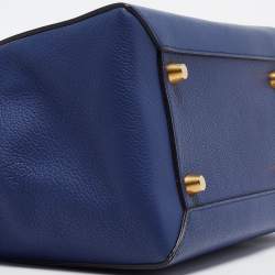 Celine Blue Leather Mini Belt Top Handle Bag