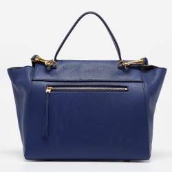 Celine Blue Leather Mini Belt Top Handle Bag