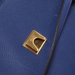 Celine Blue Leather Mini Belt Top Handle Bag