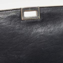 Pre Owned Celine Tricolor Leather Small Trapeze Top Handle Bag