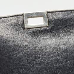Pre Owned Celine Tricolor Leather Small Trapeze Top Handle Bag