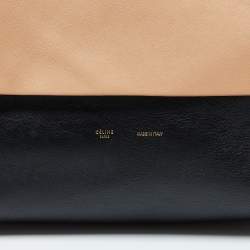 Pre Owned Celine Tri Color Leather All Soft Top Handle Bag