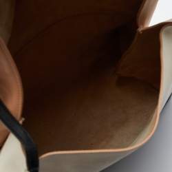 Pre Owned Celine Tri Color Leather All Soft Top Handle Bag