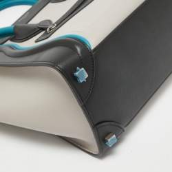 Pre Owned Celine Tricolor Leather Micro Luggage Tote