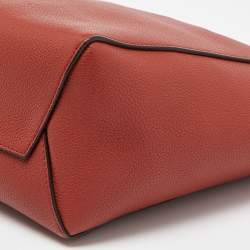 Pre Owned Celine Brick Leather Small Sangle Bucket Bag