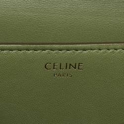 Celine Green Lizard Small Classic Box Flap Bag