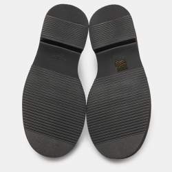 Pre Owned Celine Navy Blue Leather Platform Derby Sneakers Size 39