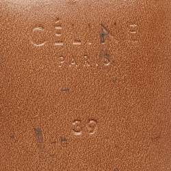 Pre Owned Celine Black Leather Ankle Boots Size 39