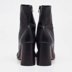 Pre Owned Celine Black Leather Ankle Boots Size 39
