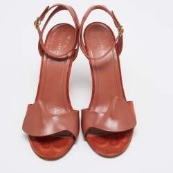 Celine Brown Leather and Suede Ankle Strap Sandals Size 40