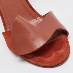 Celine Brown Leather and Suede Ankle Strap Sandals Size 40