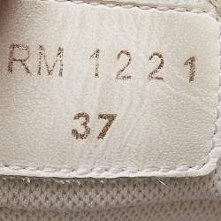 Celine White Leather Lace Up Sneakers Size 37