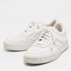 Celine White Leather Lace Up Sneakers Size 37