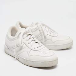 Celine White Leather Lace Up Sneakers Size 37