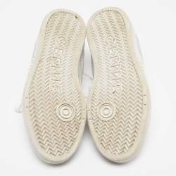 Celine White Leather Lace Up Sneakers Size 37