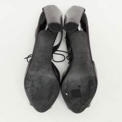 Celine Purple Leather Ankle Tie Up Sandals Size 40