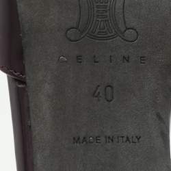 Celine Purple Leather Ankle Tie Up Sandals Size 40