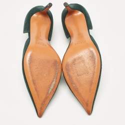 Celine Green Suede Pointed Toe  D'orsay Pumps Size 37