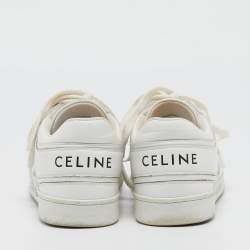 Celine White Leather Low Top Sneakers Size 36