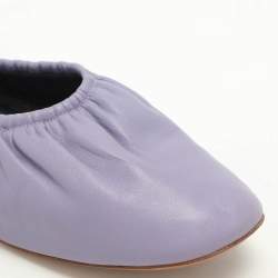 Celine Purple Leather Scrunch Ballet Flats Size 37.5