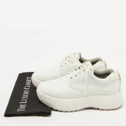 Celine White Leather Low Top Chunky Sneakers Size 38