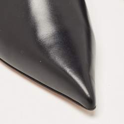 Celine Black Leather V Neck Pumps Size 37.5