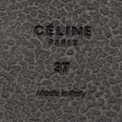 Celine Black Neoprene Crossover Flat Slides Size 37