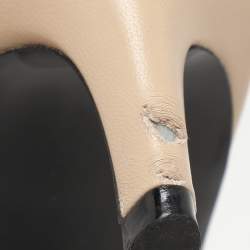 Pre Owned Celine Beige Leather Alma Triomphe Pumps Size 38