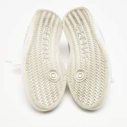 Pre Owned Celine White Leather Lace Up Sneakers Size 35
