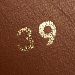 Pre Owned Celine Brown Leather Studded Tippi Slide Sandals Size 39