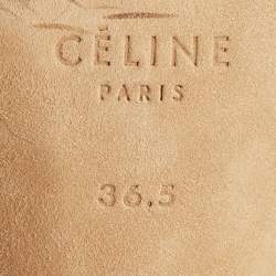 Celine White Leather Ankle Strap Sandals Size 36.5