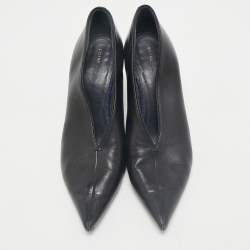 Celine Black Leather V Neck Pumps Size 38