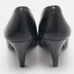 Celine Black Leather V Neck Pumps Size 38