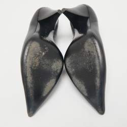Celine Black Leather V Neck Pumps Size 38