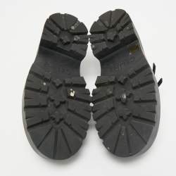 Pre Owned Celine Black Patent Leather Bulky Triomphe Loafers Size 37.5