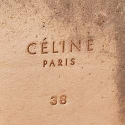 Pre Owned Celine Burgundy Suede Babouche Ballet Flats Size 38