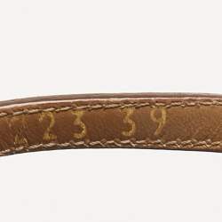 Pre Owned Celine Brown Leather Ankle Strap Flats Sandals Size 39