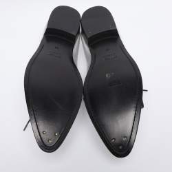 Pre Owned Celine Silver Leather Lace Up Derby Size 39