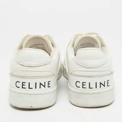 Pre Owned Celine Size 36 White Leather  Trainer Low Top Sneakers