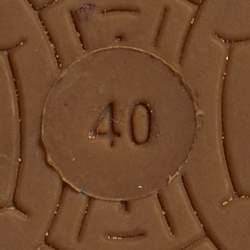 مملوكة مسبقًا صندل سيليين إسبادريل قماش أزرق/بيج بشرّابة كعب روكي مقاس 40